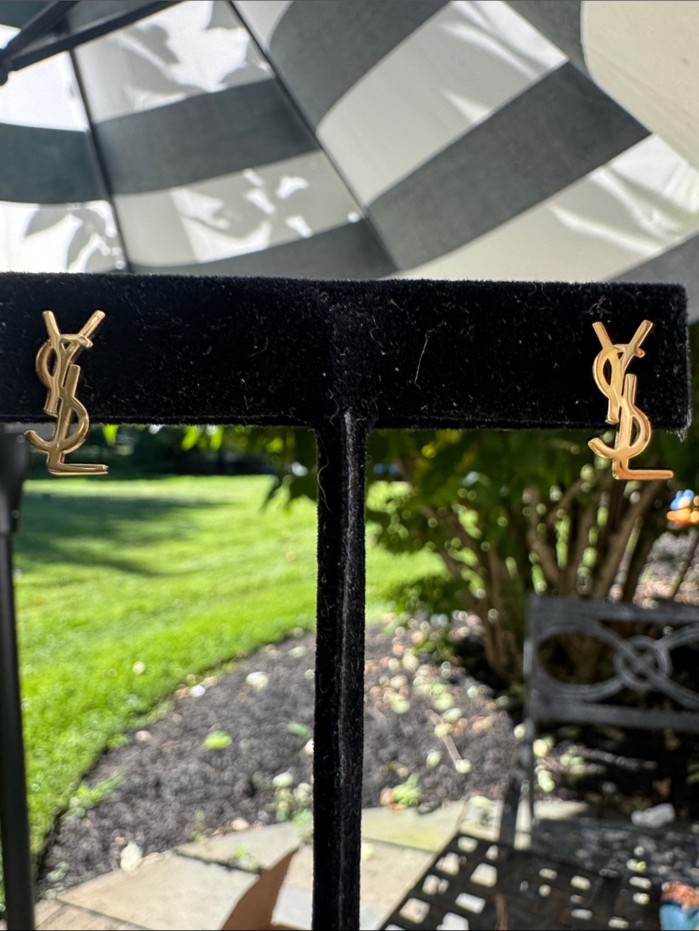 Earrings  mini “mini” Gold Logo Stud Earrings -